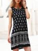 Stylish Scoop Neck Sleeveless Tribal Print