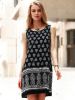 Stylish Scoop Neck Sleeveless Tribal Print