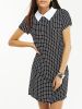 OL Short Sleeve Checkered Pattern Dress