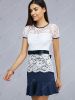 Stylish Round Neck Lace Splicing Fishtail Dress