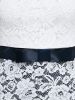 Stylish Round Neck Lace Splicing Fishtail Dress