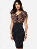 Stylish Leopard Print V-Neck Bodycon Dress