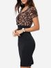 Stylish Leopard Print V-Neck Bodycon Dress