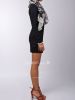 Simple Scoop Neck Long Sleeve Solid Color Slimming Dress