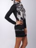 Simple Scoop Neck Long Sleeve Solid Color Slimming Dress