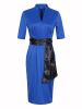 Brief Pure Color Ruched Slimming Dress