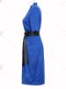 Brief Pure Color Ruched Slimming Dress